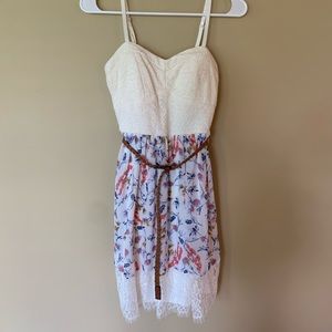Flower and cream dress